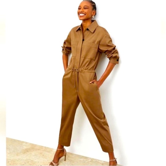 NWT MM LaFleur The Carr Jumpsuit Italian Organic Chino Utility Small Tall - Picture 3 of 13